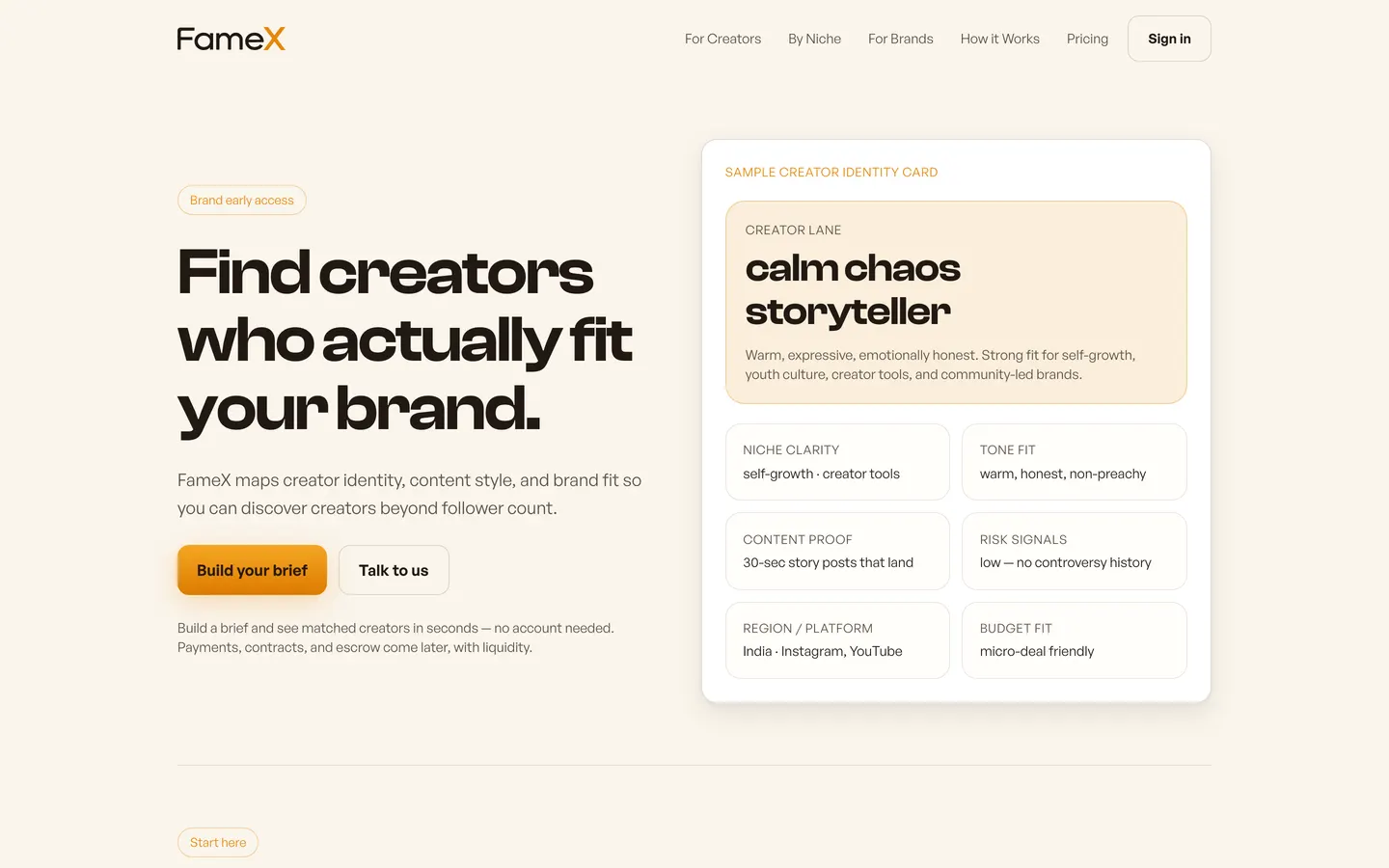 FameX — The brands side